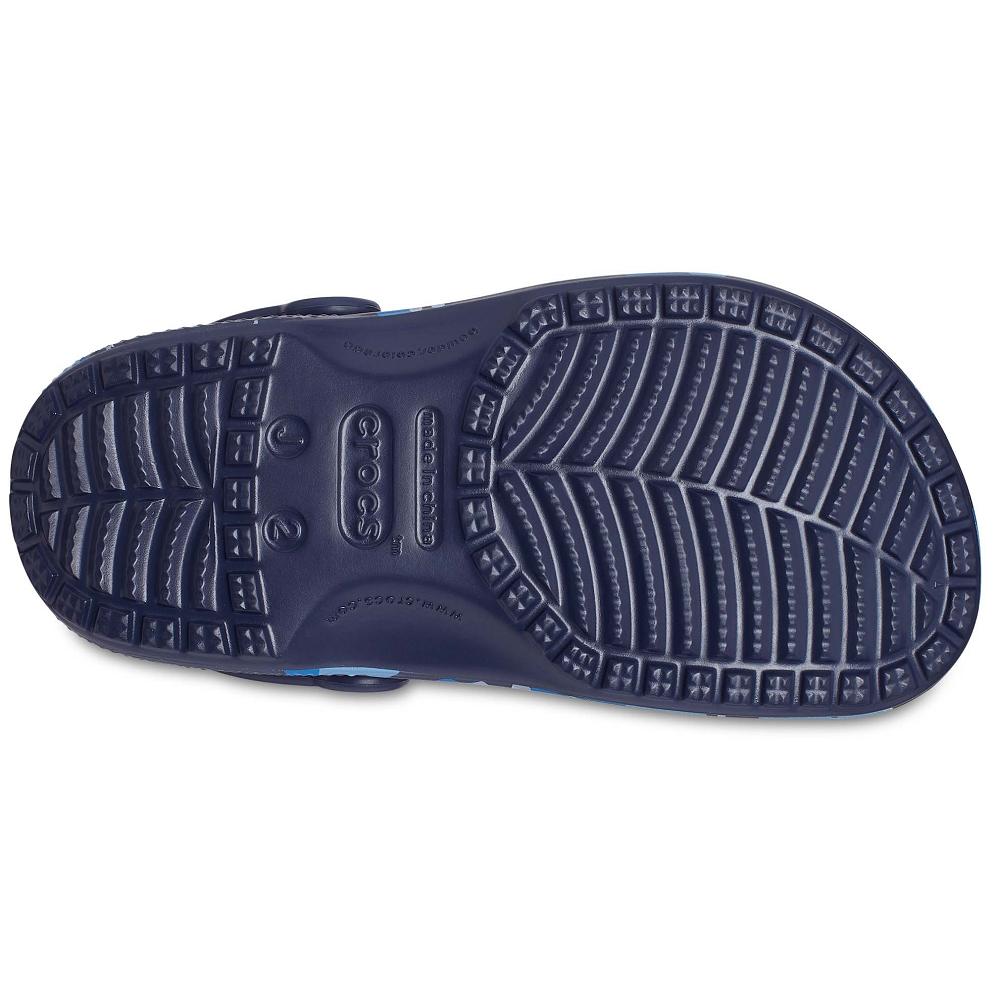 Navy / Multi Girls' Crocs Classic Camo Clogs | NZ 1507NWYB